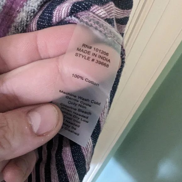 Soft Surroundings Striped Tunic Top Sz PS - Picture 5 of 6